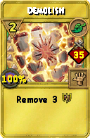 Wizard101 Life spell card: Demolish, Spell ID 11774