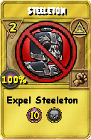 Wizard101 Myth spell card: Steeleton, Spell ID 11783