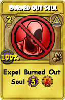 Wizard101 Myth spell card: Burned Out Soul, Spell ID 11790