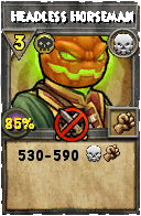 Wizard101 Death spell card: Headless Horseman, Spell ID 11795