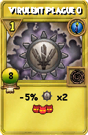 Wizard101 Cantrips spell card: Virulent Plague 0, Spell ID 11799