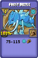 Wizard101 Ice spell card: Frost Beetle, Spell ID 11800