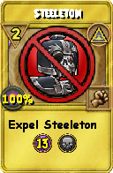 Wizard101 Myth spell card: Steeleton, Spell ID 11803