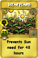 Wizard101 Gardening spell card: Solar Flares, Spell ID 11812