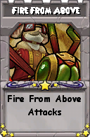 Wizard101 School 16 spell card: Fire From Above, Spell ID 11821