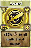 Wizard101 Star spell card: Magnify, Spell ID 11824