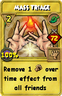 Wizard101 Life spell card: Mass Triage, Spell ID 11831