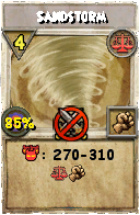 Wizard101 Balance spell card: Sandstorm, Spell ID 11835