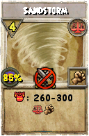 Wizard101 Balance spell card: Sandstorm, Spell ID 11836