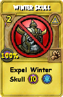 Wizard101 Myth spell card: Winter Skull, Spell ID 11848