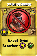 Wizard101 Myth spell card: Svini Beserker, Spell ID 11850
