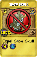 Wizard101 Myth spell card: Snow Skull, Spell ID 11853
