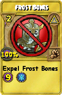 Wizard101 Myth spell card: Frost Bones, Spell ID 11855