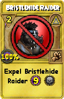 Wizard101 Myth spell card: Bristlehide Raider, Spell ID 11857