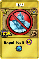 Wizard101 Myth spell card: Nali, Spell ID 11859