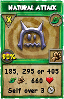 Wizard101 Life spell card: Natural Attack, Spell ID 11879