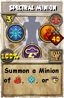 Wizard101 Balance spell card: Spectral Minion, Spell ID 11885