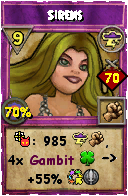 Wizard101 Storm spell card: Sirens, Spell ID 11908