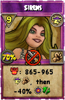 Wizard101 Storm spell card: Sirens, Spell ID 11909