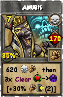 Wizard101 Death spell card: Anubis, Spell ID 11913