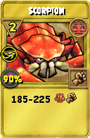 Wizard101 Balance spell card: Scorpion, Spell ID 11924