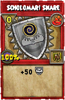 Wizard101 Fire spell card: Scholomari Snare, Spell ID 11937