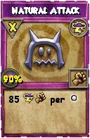 Wizard101 Storm spell card: Natural Attack, Spell ID 11952