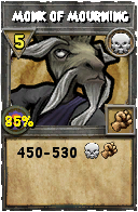 Wizard101 Death spell card: Monk of Mourning, Spell ID 11960