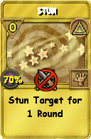 Wizard101 Myth spell card: Stun, Spell ID 11979