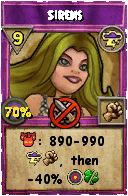 Wizard101 Storm spell card: Sirens, Spell ID 11993