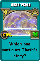 Wizard101 Myth spell card: Next Verse, Spell ID 11998