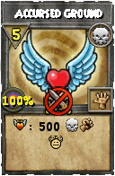 Wizard101 Death spell card: Accursed Ground, Spell ID 11390