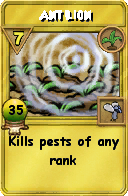 Wizard101 Gardening spell card: Ant Lion, Spell ID 11010