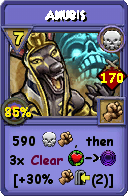 Wizard101 Death spell card: Anubis, Spell ID 11548