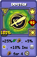 Wizard101 Star spell card: Devotion, Spell ID 11907