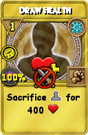Wizard101 Ice spell card: Draw Health, Spell ID 11109