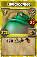Wizard101 Myth spell card: Humongofrog, Spell ID 11007