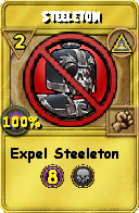 Wizard101 Myth spell card: Steeleton, Spell ID 11788