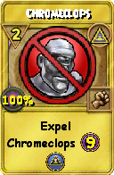 Wizard101 Myth spell card: Chromeclops, Spell ID 11787