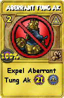 Wizard101 Myth spell card: Aberrant Tung Ak, Spell ID 11580