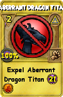 Wizard101 Myth spell card: Aberrant Dragon Titan, Spell ID 11579