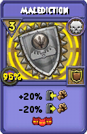 Wizard101 Death spell card: Malediction, Spell ID 11898