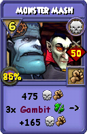 Wizard101 Death spell card: Monster Mash, Spell ID 11184
