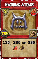Wizard101 Fire spell card: Natural Attack, Spell ID 11147