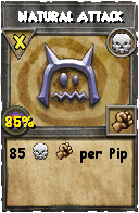 Wizard101 Death spell card: Natural Attack, Spell ID 11399