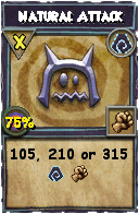 Wizard101 Shadow spell card: Natural Attack, Spell ID 11453