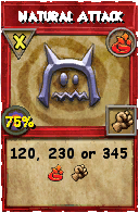 Wizard101 Fire spell card: Natural Attack, Spell ID 11028