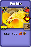 Wizard101 Fire spell card: Phoenix, Spell ID 11198