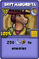 Wizard101 Moon spell card: Shift Margherita, Spell ID 11524