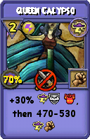 Wizard101 Storm spell card: Queen Calypso, Spell ID 11240
